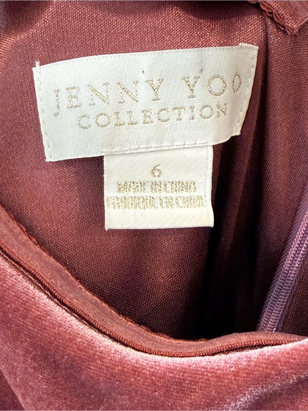 Jenny Yoo Burgundy Velvet Maxi Dress with Sweetheart Bodice - Picture 3 of 3